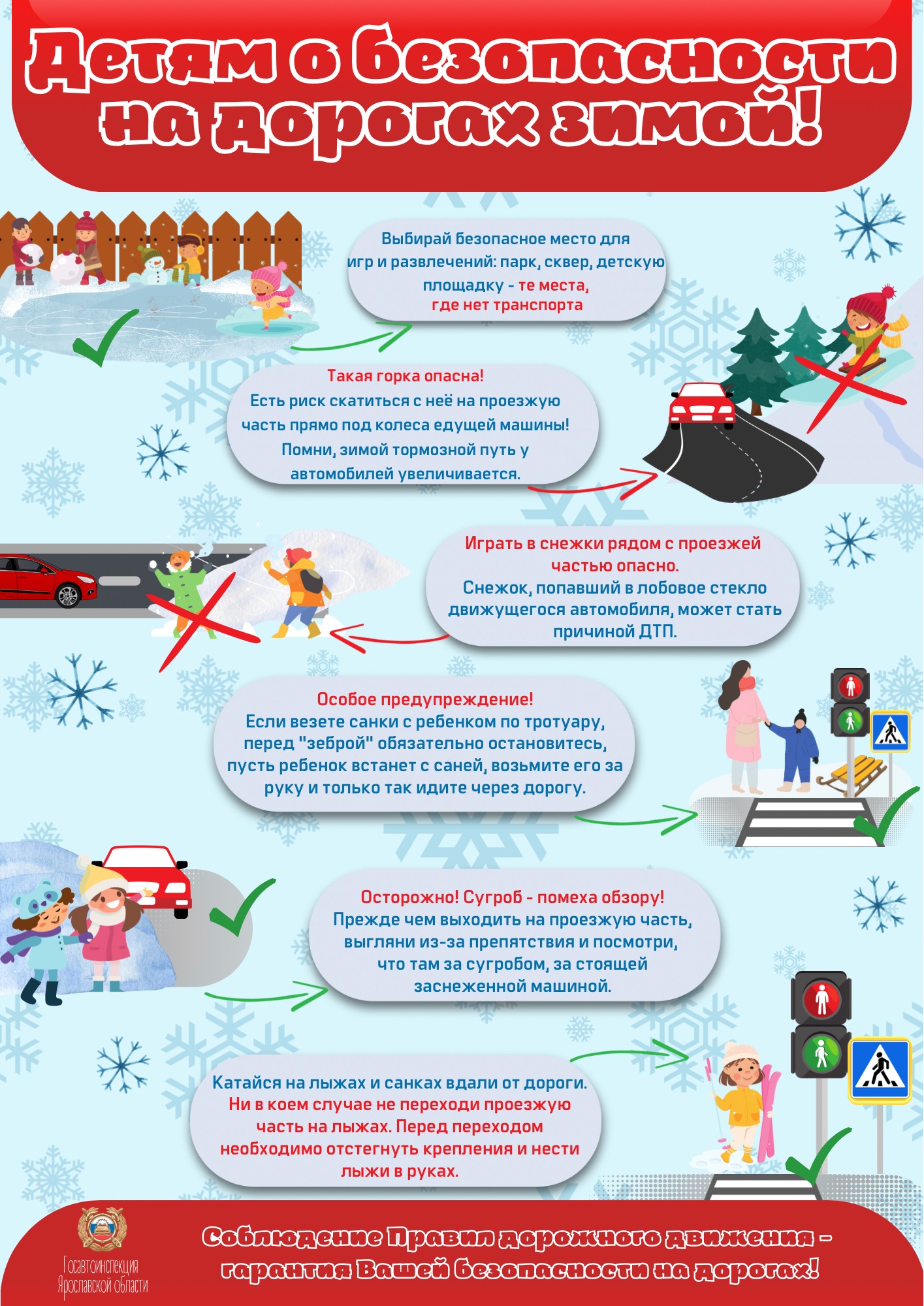 Детям о безопасности на дорогах зимой